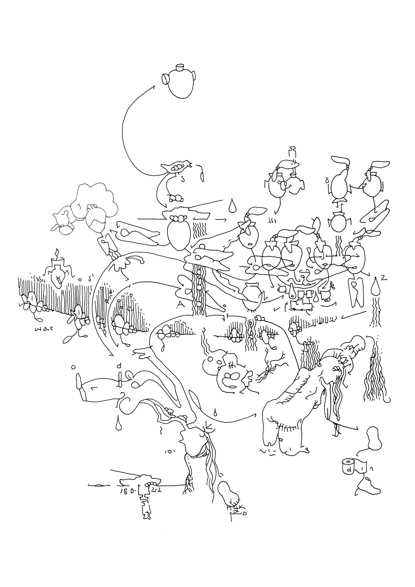 Hannes Kater: Tageszeichnung (Zeichnung/drawing) vom 07.03.2023 (1414 x 2000 Pixel)