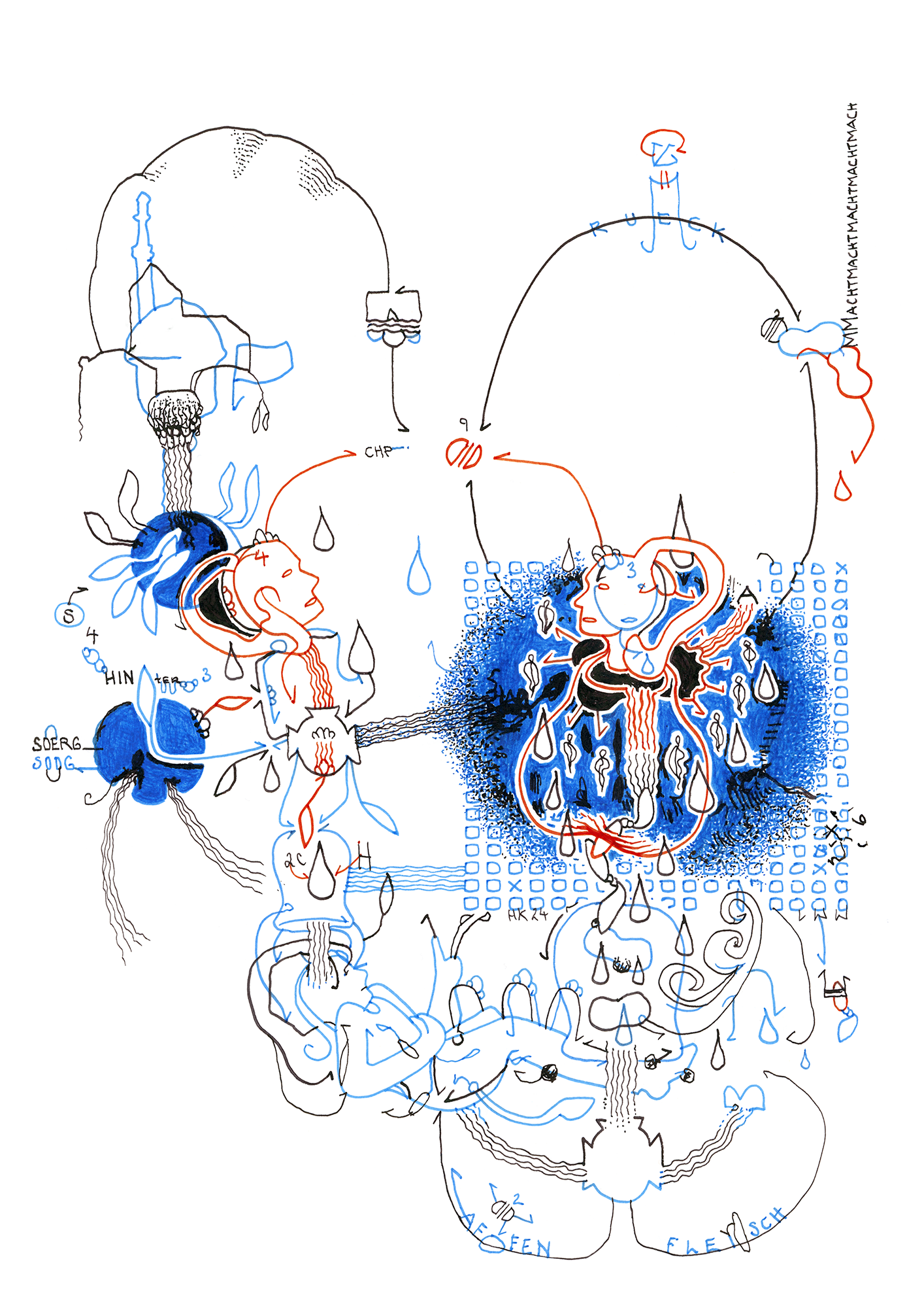 Hannes Kater –Tageszeichnung (Zeichnung/drawing) vom 09.04.2024 (1414 x 2000 Pixel)