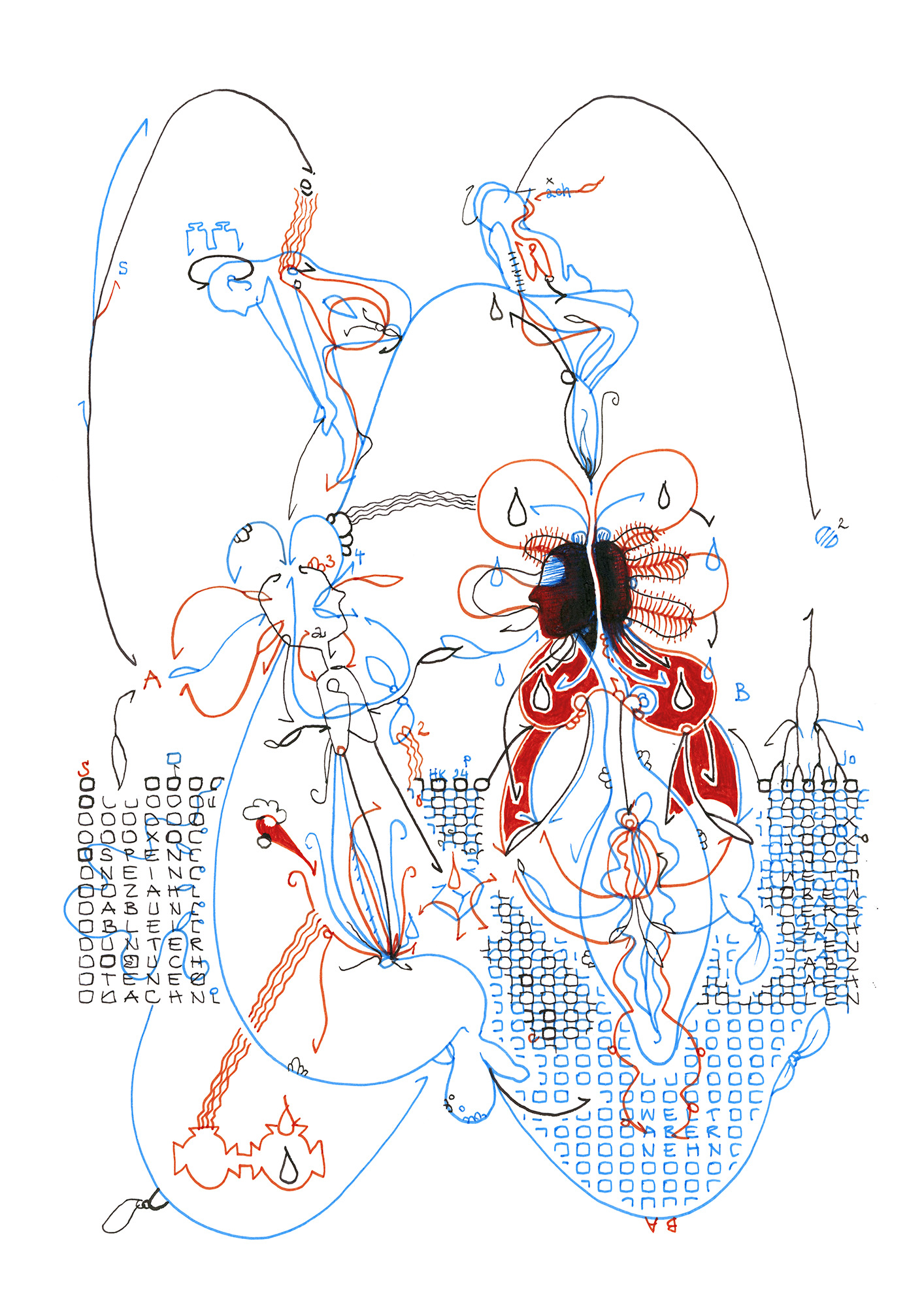Hannes Kater –Tageszeichnung (Zeichnung/drawing) vom 10.04.2024 (1414 x 2000 Pixel)