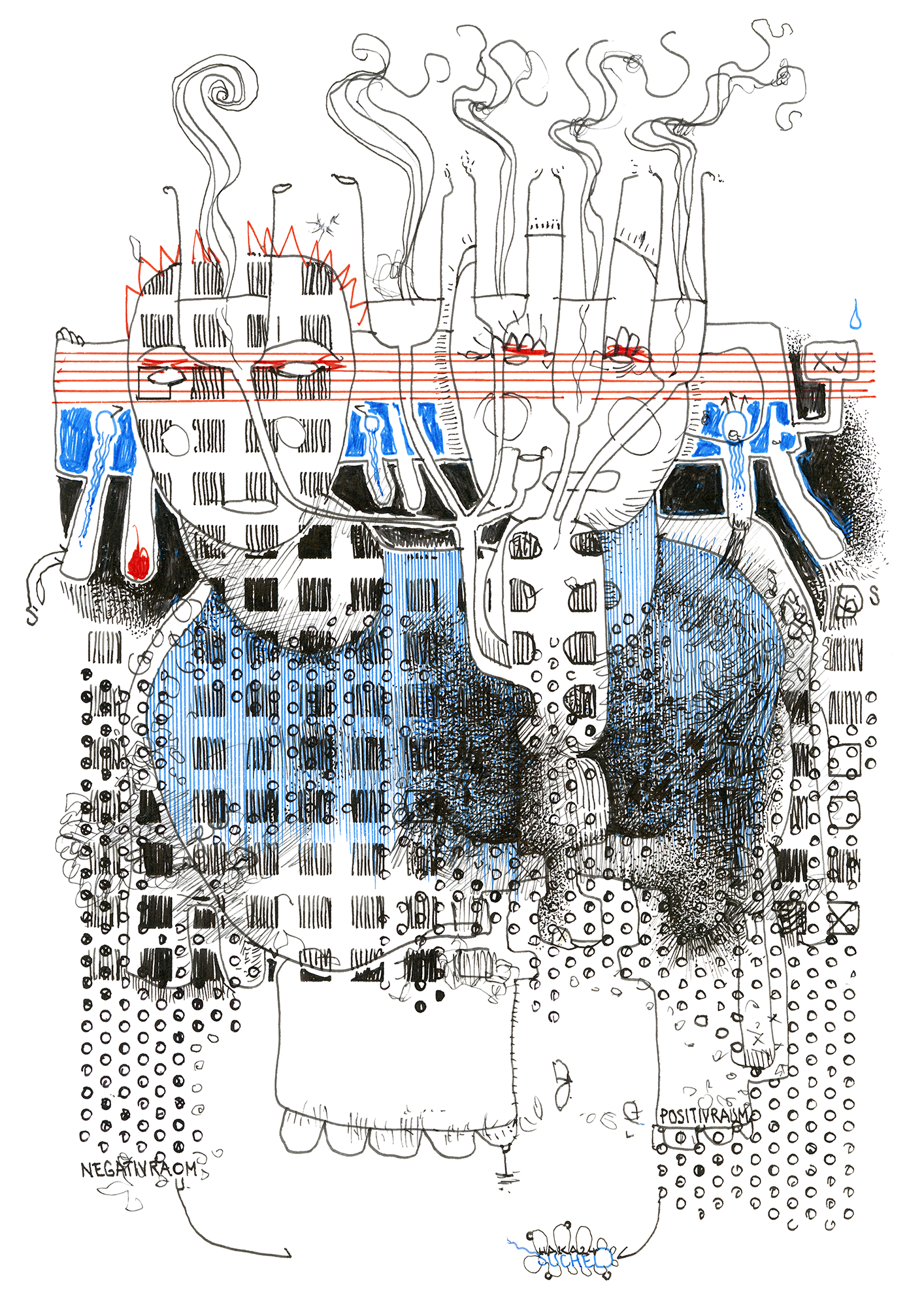 Hannes Kater –Tageszeichnung (Zeichnung/drawing) vom 16.04.2024 (1414 x 2000 Pixel)