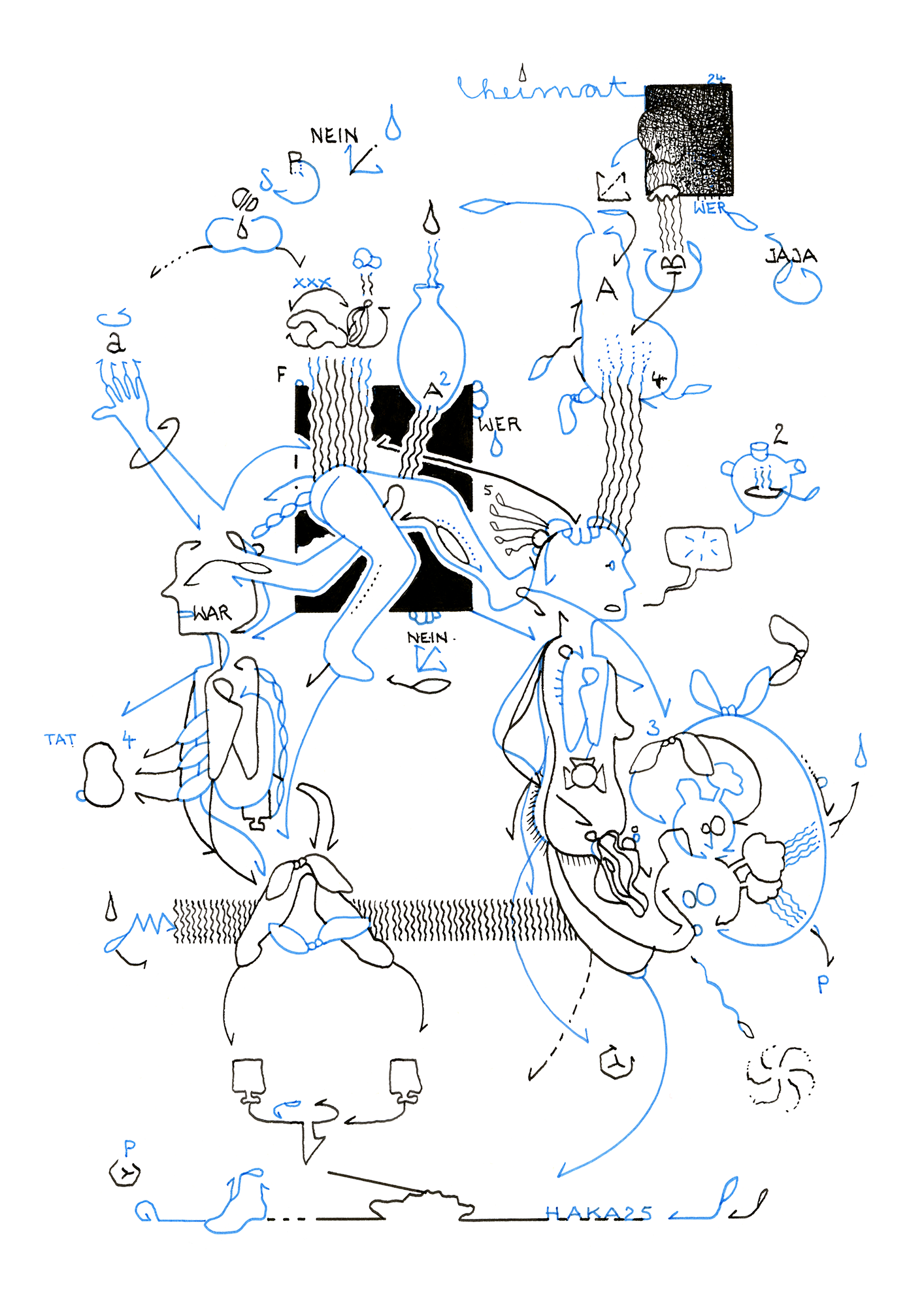 Hannes Kater – Tageszeichnung (Zeichnung/drawing) vom 16.10.2025 (1414 x 2000 Pixel)