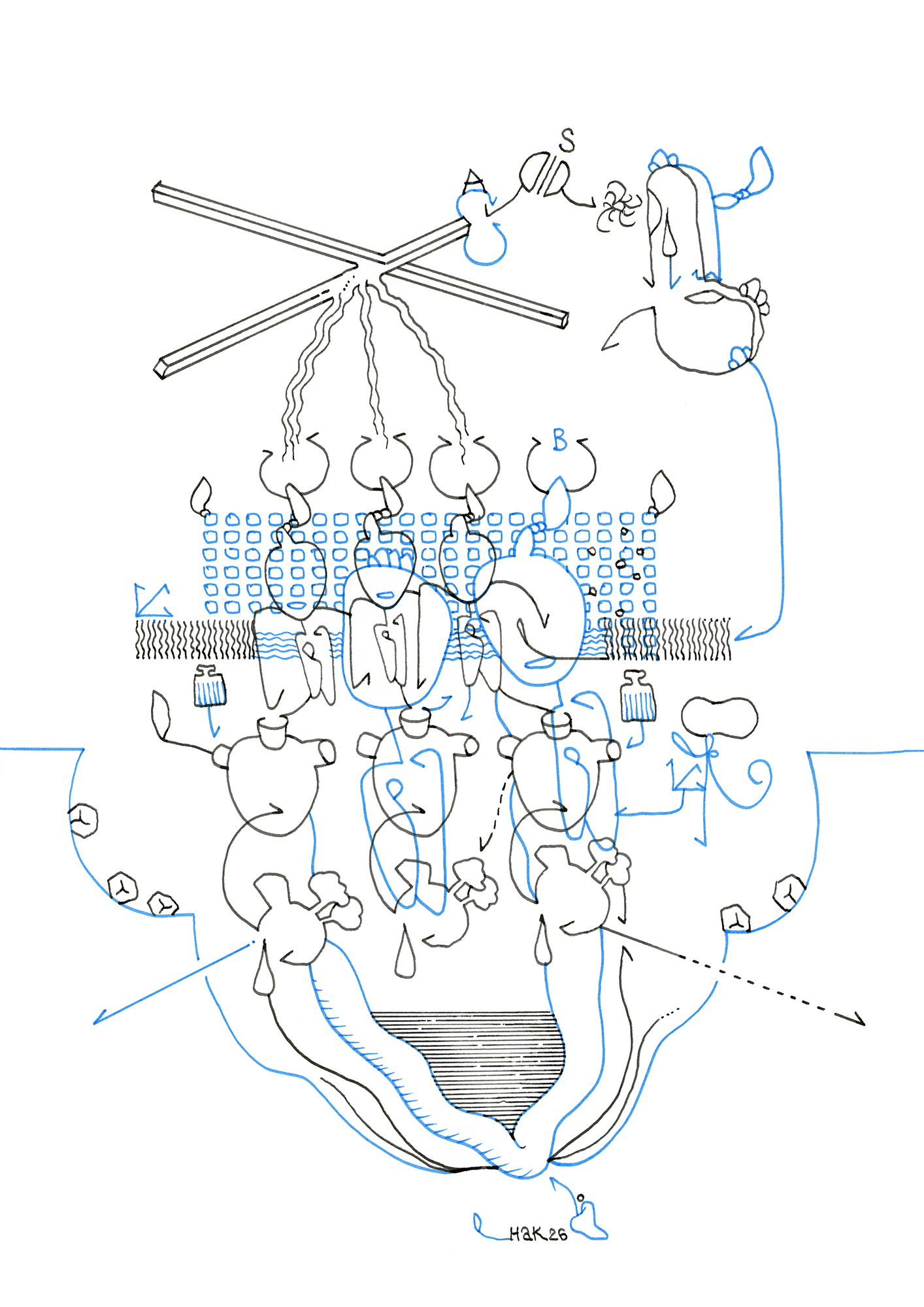 Hannes Kater  Tageszeichnung (Zeichnung/drawing) vom 10.03.2026 (1414 x 2000 Pixel)