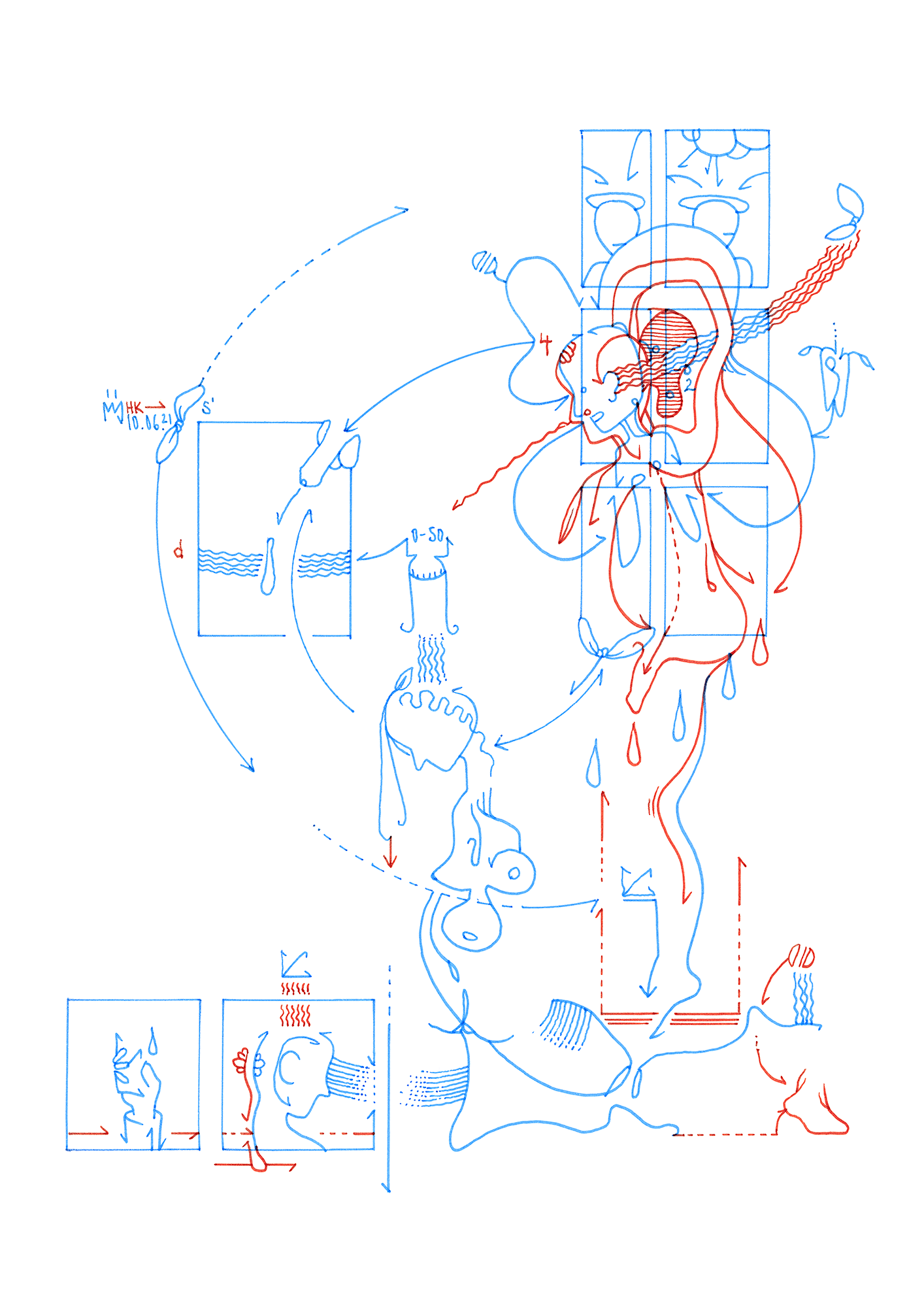 Hannes Kater: Tageszeichnung (Zeichnung/drawing) vom 10.06.2021 (1414 x 2000 Pixel)
