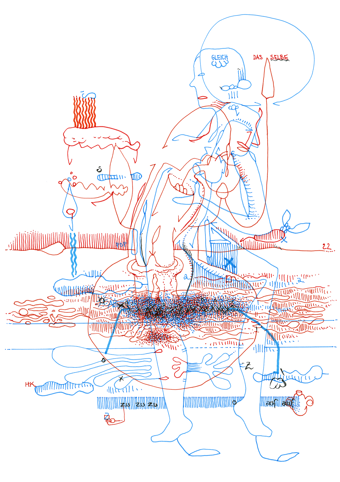 Hannes Kater: Tageszeichnung (Zeichnung/drawing) vom 02.09.2022 (1414 x 2000 Pixel)