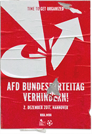 AFD Bundesparteitag verhindern  Plakat, fotografiert 2023 von Bettina Brach