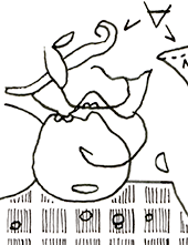 Hannes Kater  Detail einer Zeichnung, Februar 2026