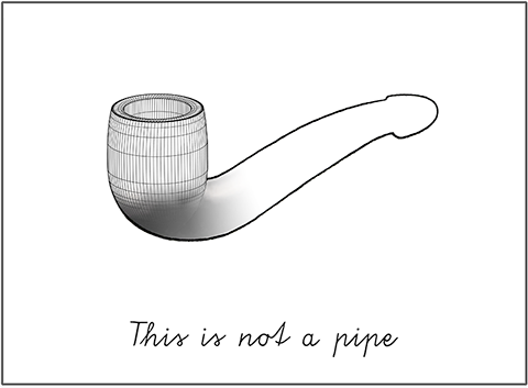 This is not a pipe_#71 [Schwanz mit Pfeifenkopf] - eine kommentierende Untersuchung zu "Der Verrat der Bilder" von Hannes Kater