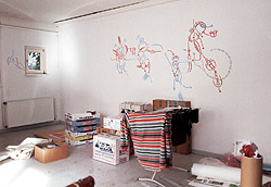 Benchtest 2002 (Auszug Minimo) - Wand- und Raumzeichnungen von Hannes Kater